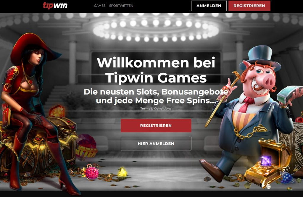 Tipwin Casino Webseite