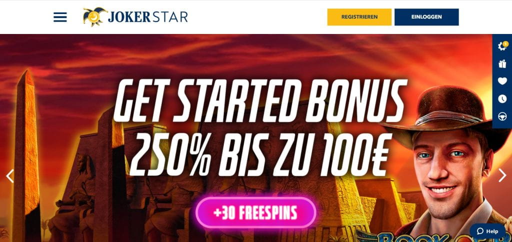 Jokerstar Casino Webseite