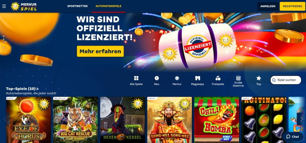 Merkur Slots Casino Webseite