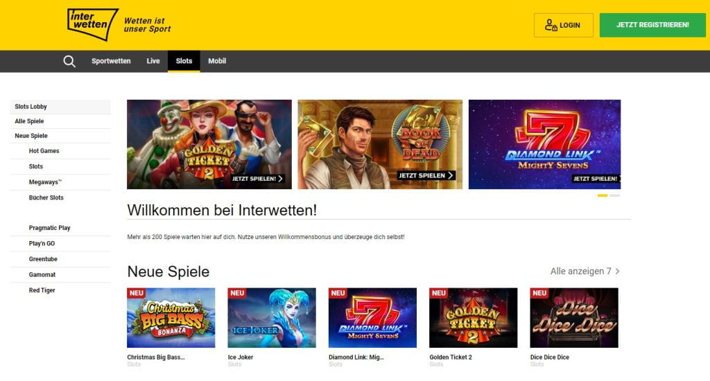 Interwetten Casino Webseite