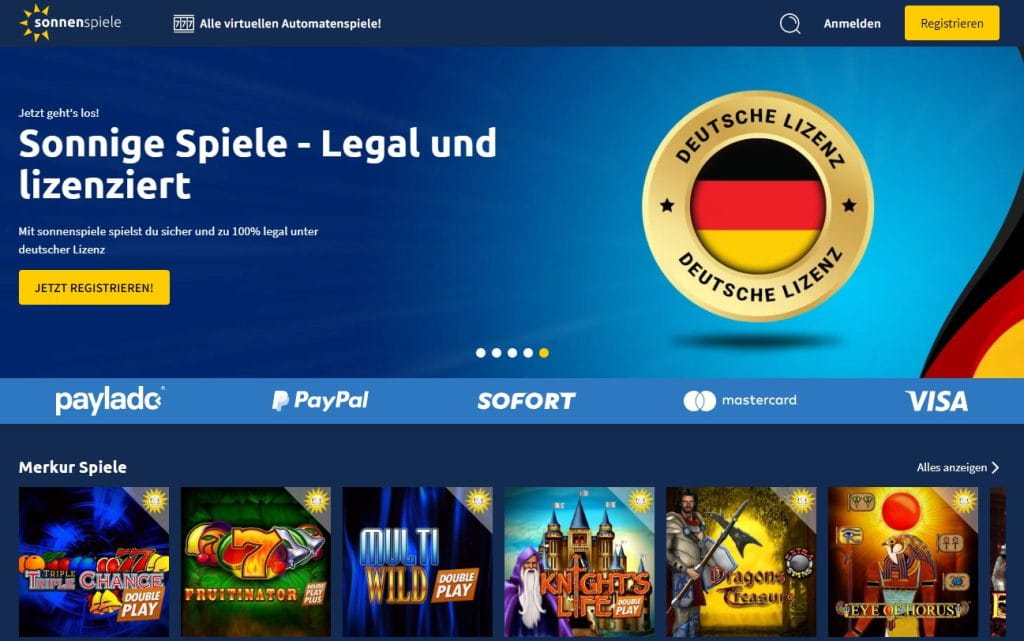 Sonnenspiele Casino Webseite